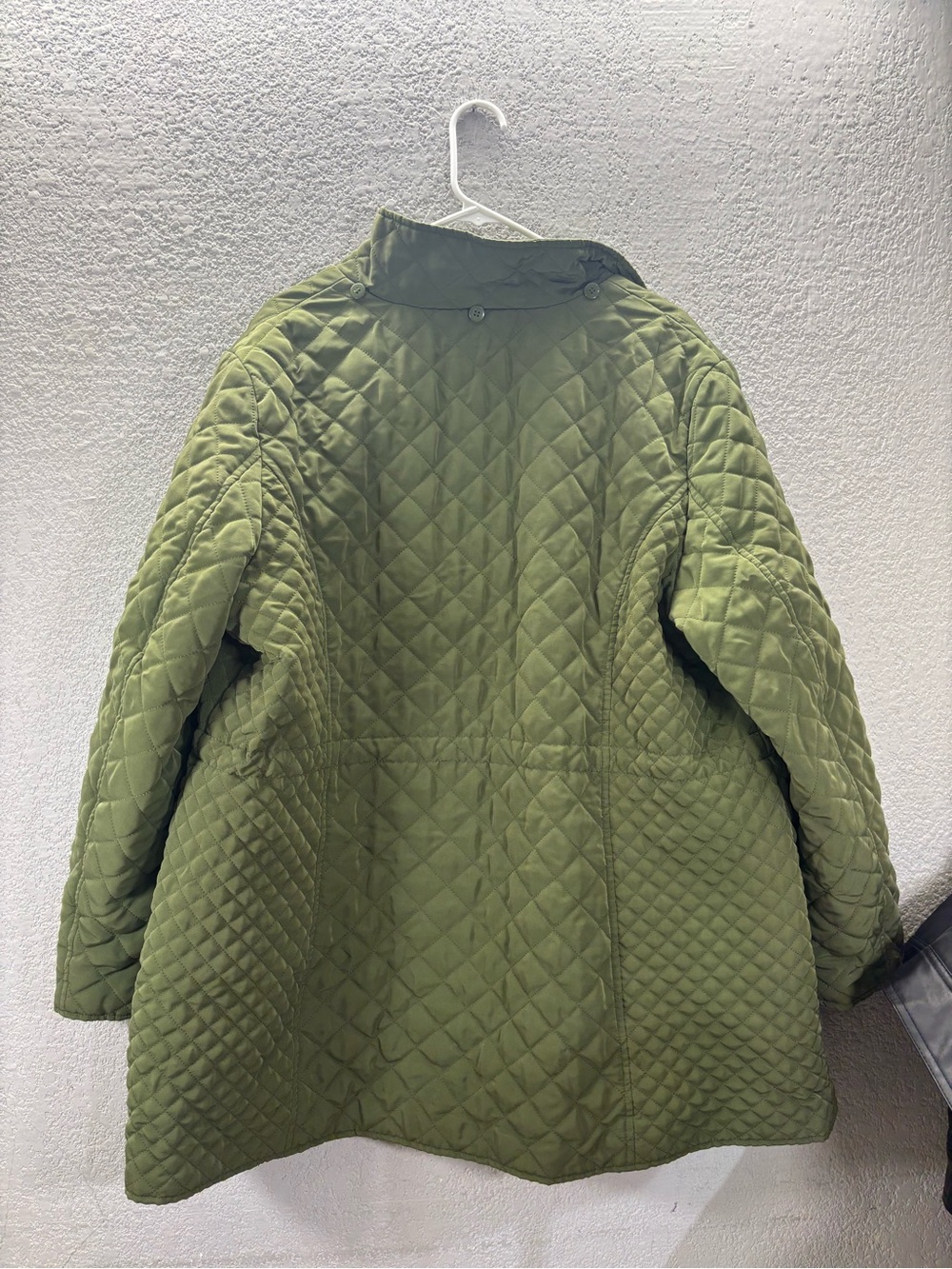 Laundry By Shelli Segal Olive Quilted Diamond-Pattern Puffer Coat - Picture 6 of 6